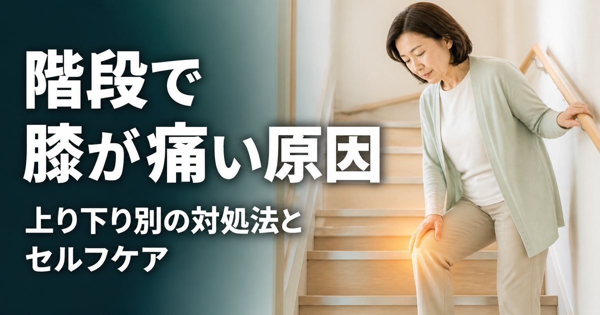 膝が痛いのは姿勢のクセ?階段の上り下りでつらい膝への対処法