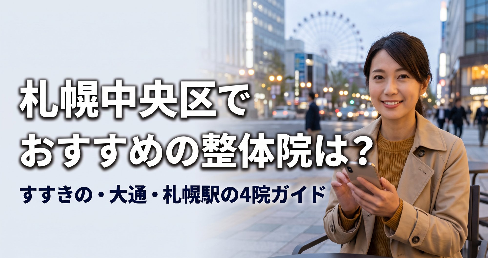 すすきの・大通・札幌駅でおすすめの整体院は？札幌中央区4院ガイド｜こころ整体院グループ