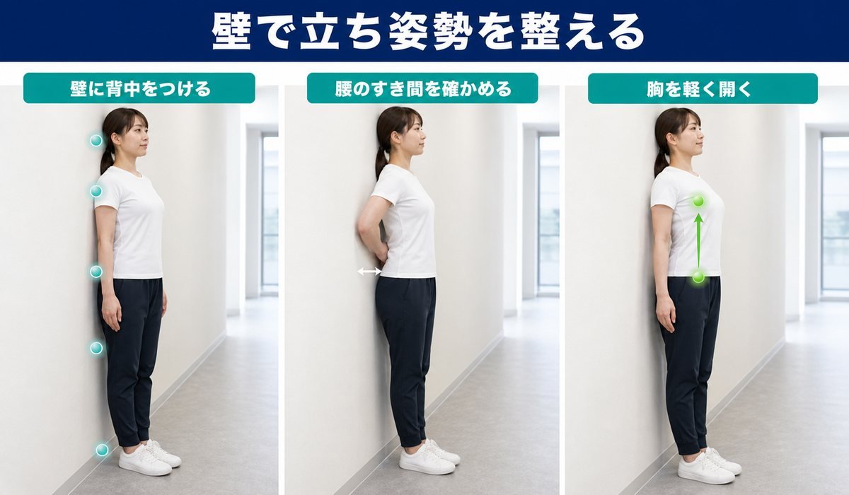 壁ドン姿勢リセットのデモ