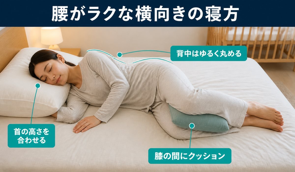 横向き寝（シムス位）の正しい寝方