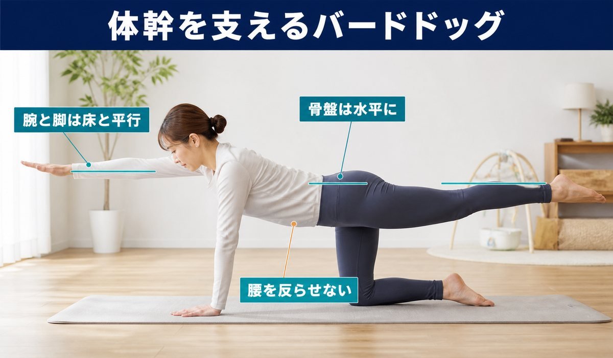 バードドッグの正しいフォーム