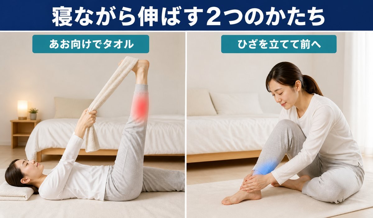 寝ながらストレッチの写真