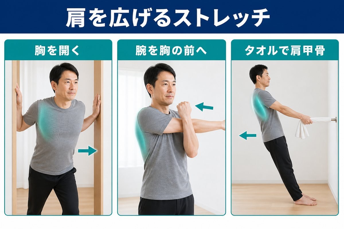 回復期3ストレッチの図解