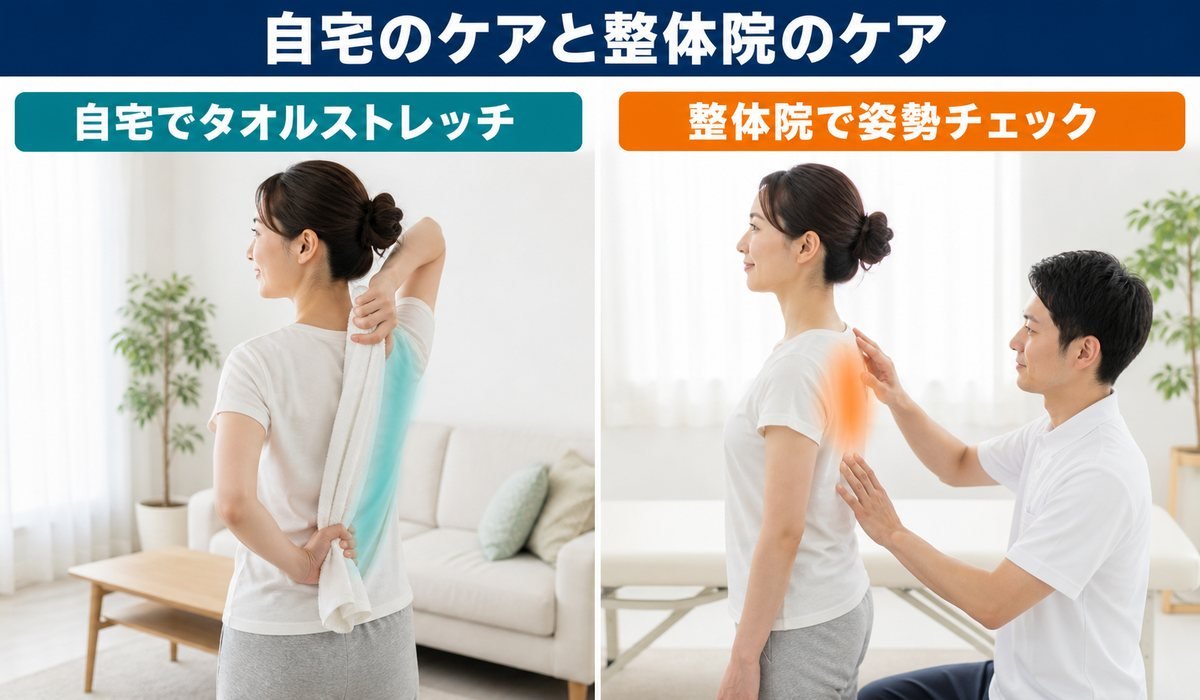 回復期のストレッチと整体の組み合わせイメージ