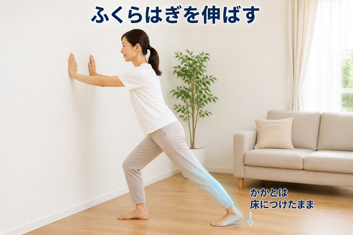 ふくらはぎを伸ばす