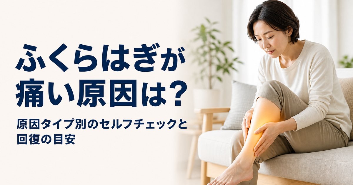 ふくらはぎが痛いのはなぜ？原因タイプ別の対処と回復の目安
