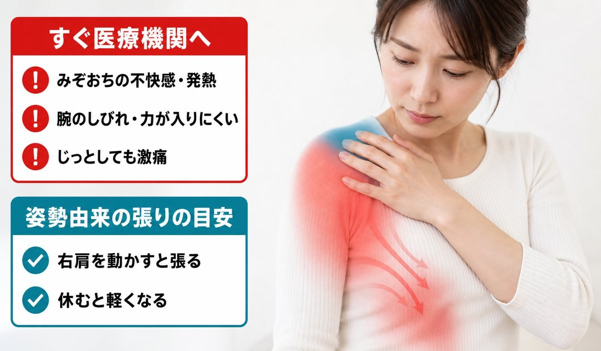 右肩片側危険サイン