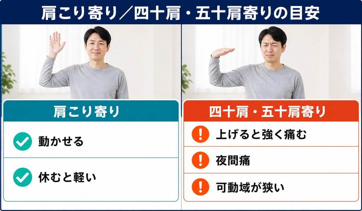 四十肩見分け表
