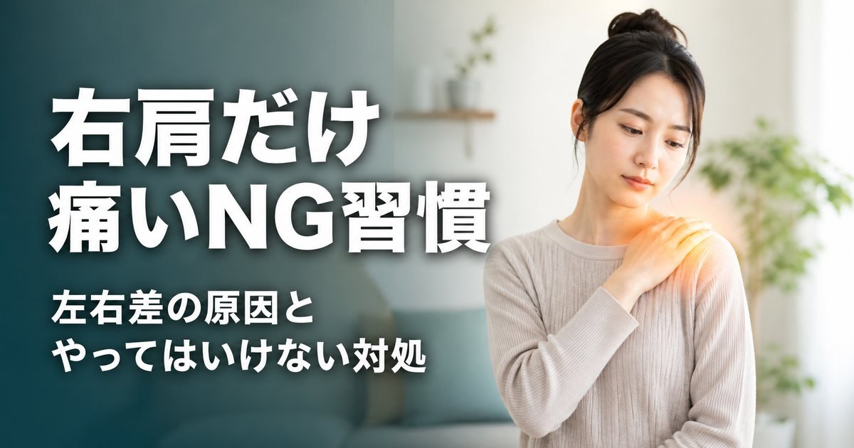 右肩だけ痛いのはなぜ?左右差の原因とやってはいけないNG対処