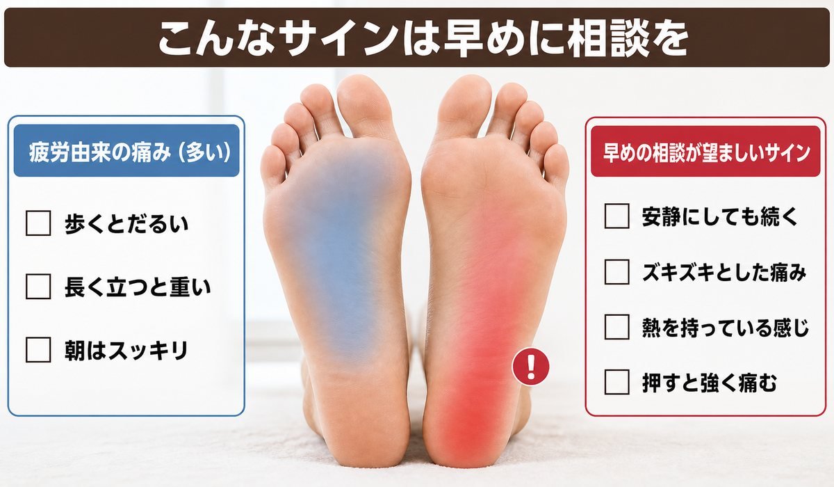 土踏まず危険サイン