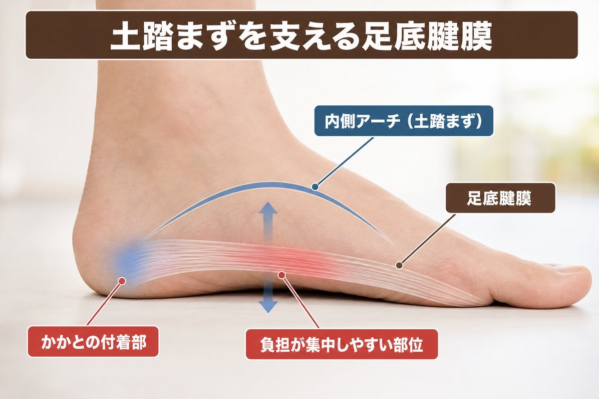足底腱膜アーチ図