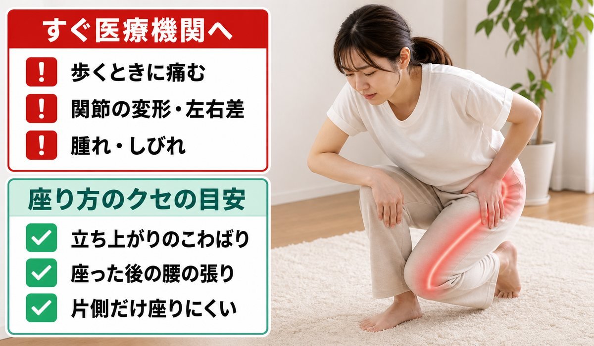 座り方危険サイン