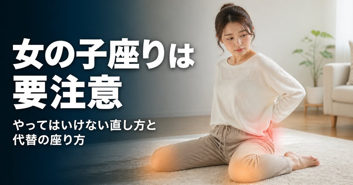 女の子座りは体に負担がかかる?やってはいけない直し方と代替の座り方