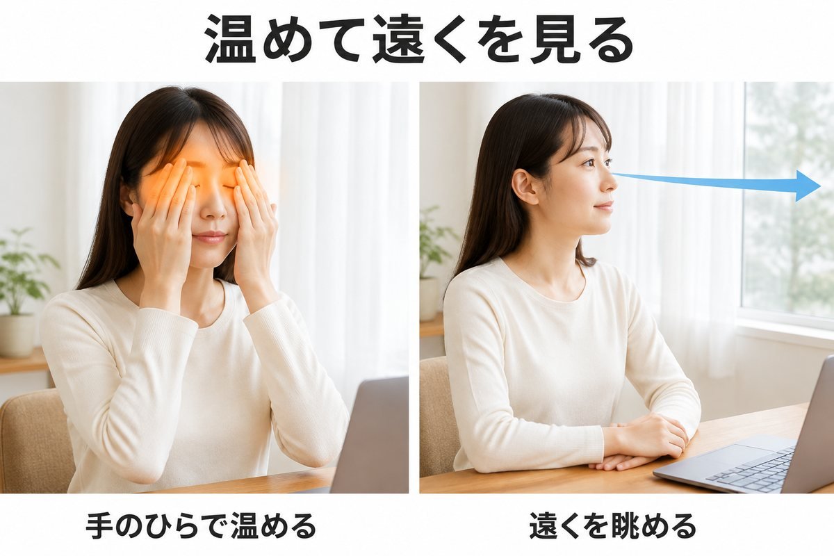 目のまわりのセルフケア