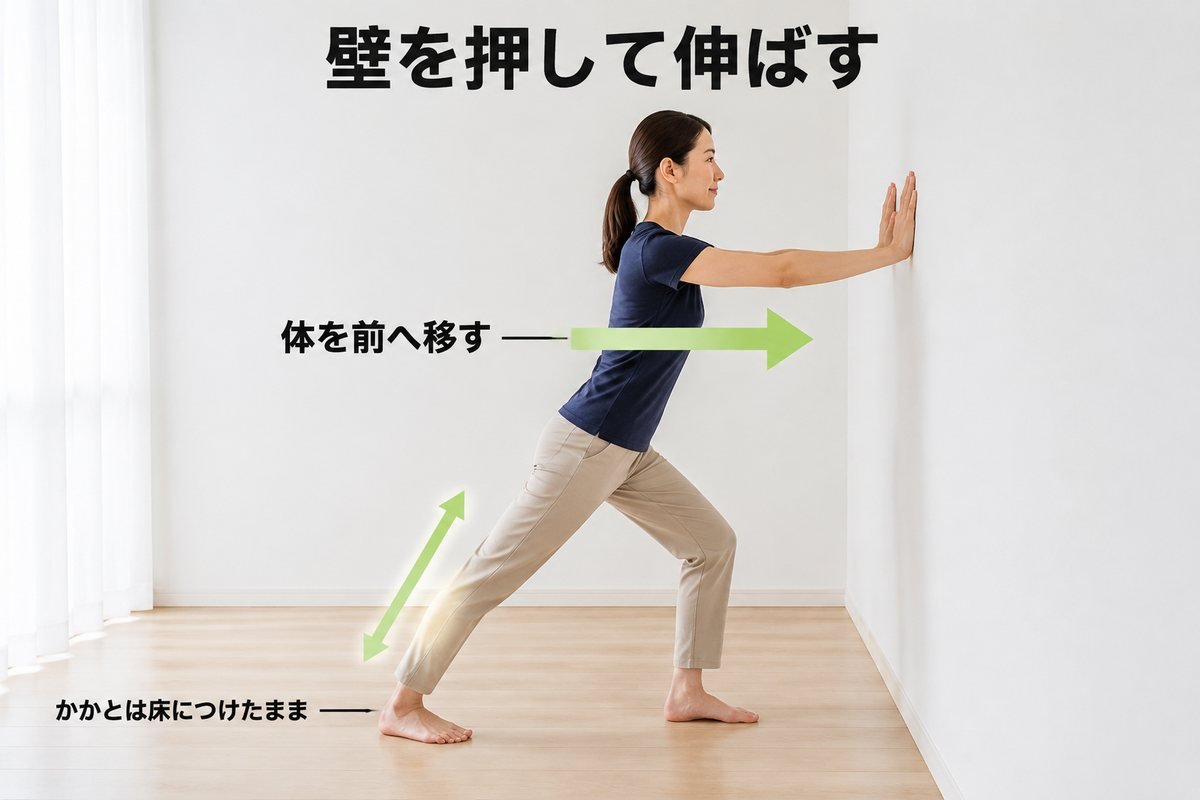 セルフケア ふくらはぎ伸ばし