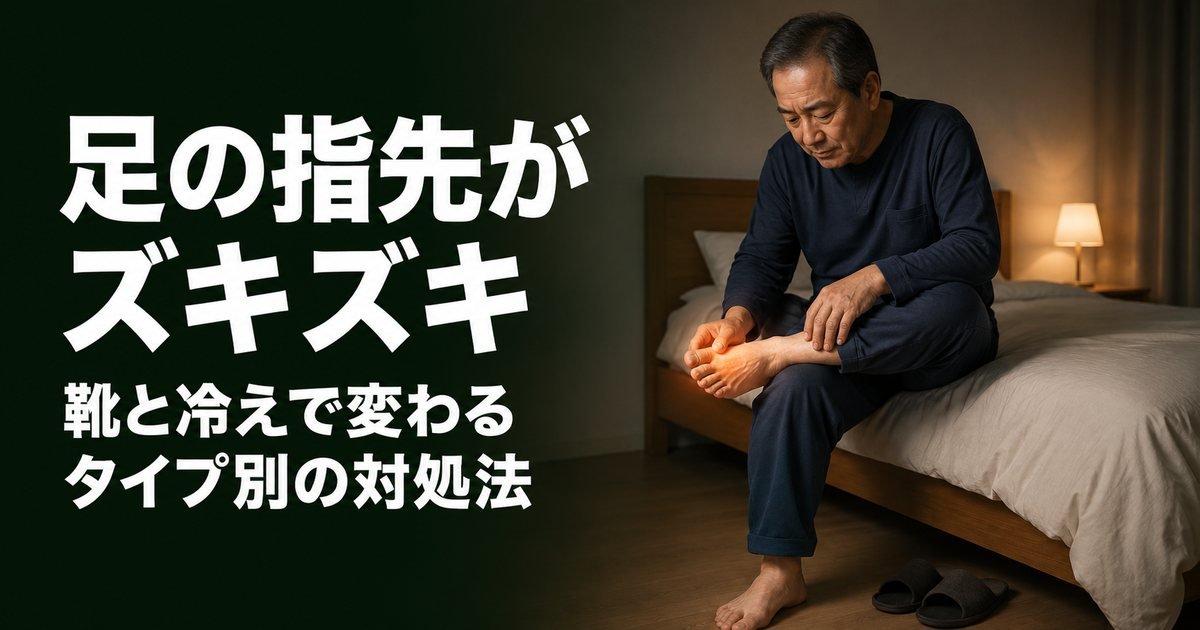 足の指先がズキズキ痛いのはなぜ?靴と冷えが招くタイプ別の対処とやってはいけないこと