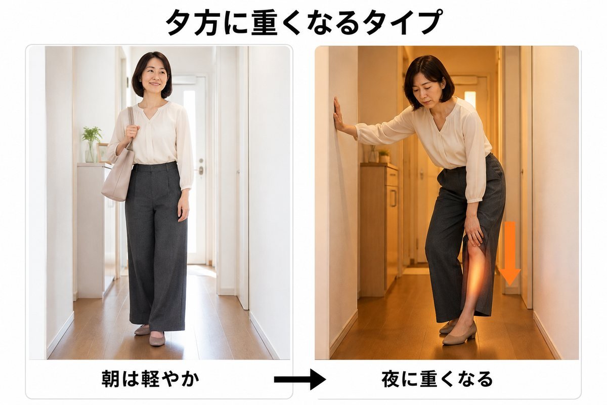 夕方型の足のだるさ