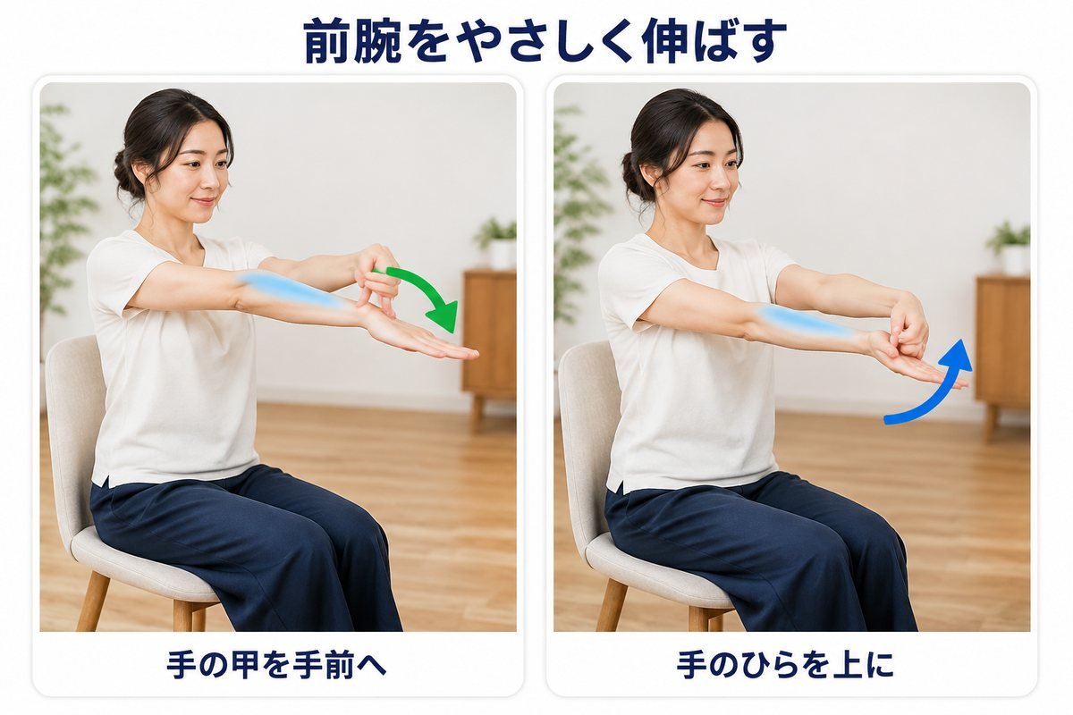 前腕ストレッチのやり方