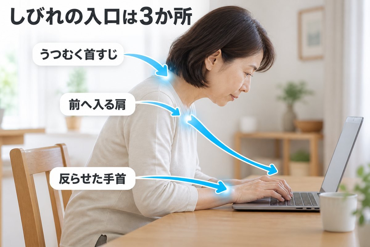 手のしびれが起こる3つの原因