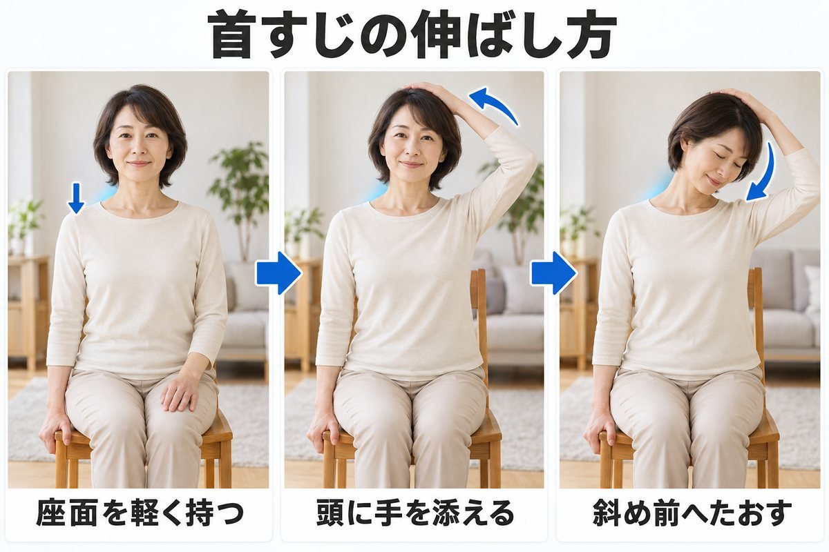 セルフケア① 首すじを伸ばす