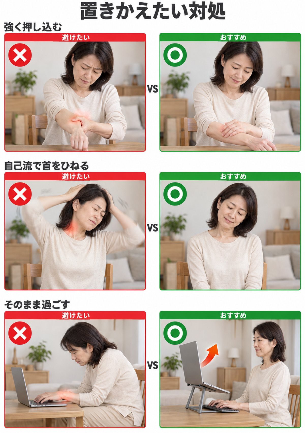 手のしびれのNG行動