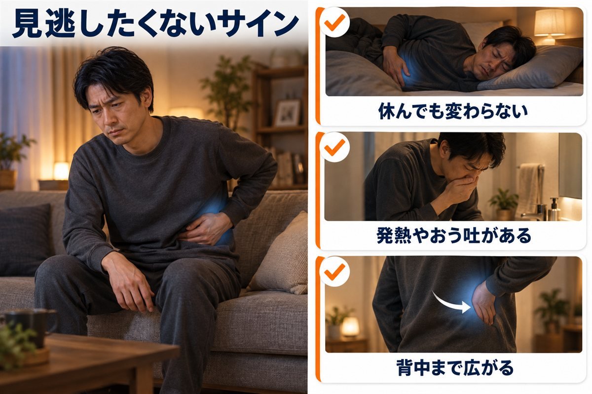 左脇腹の見逃したくないサイン