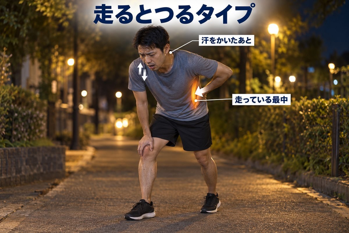 タイプC 走っていてつる