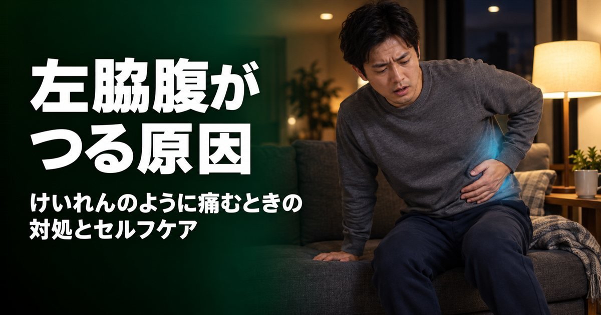 左脇腹がつるような痛みの原因は?けいれんのように痛むときの対処とセルフケア