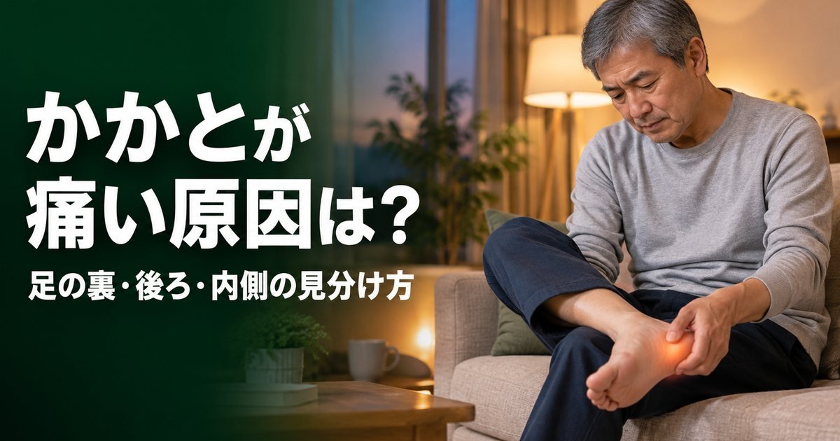 かかとが痛い原因は？足の裏・後ろ・内側の見分け方とセルフケアの目安