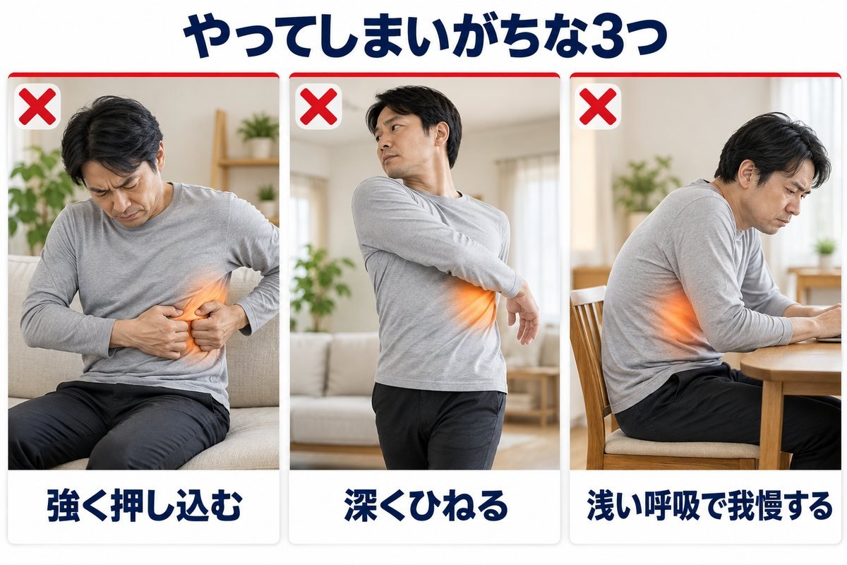 肋間神経痛NG行動
