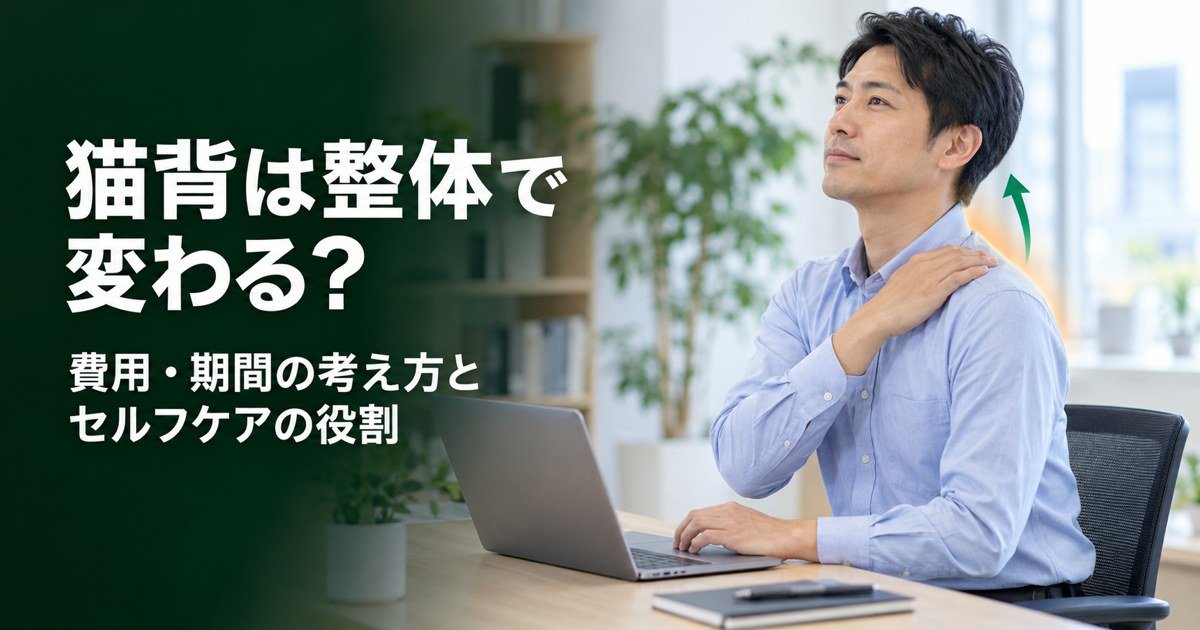 猫背は整体で変わる?費用・期間の考え方とセルフケアの限界