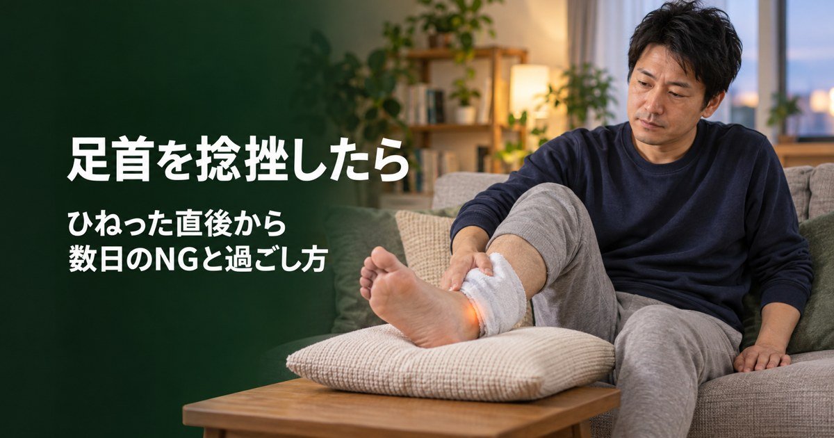 足首を捻挫したらやってはいけないことは?直後から数日のNGと過ごし方