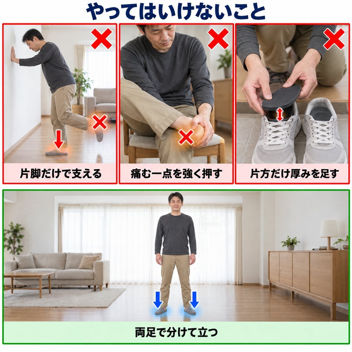 片方だけ痛いときのNG行動