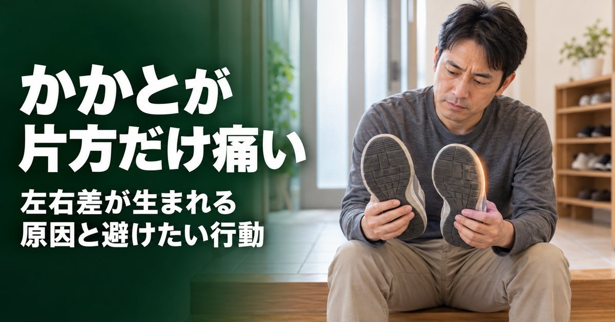 かかとが片方だけ痛いのはなぜ?左右差が生まれる原因とやってはいけない3つのこと