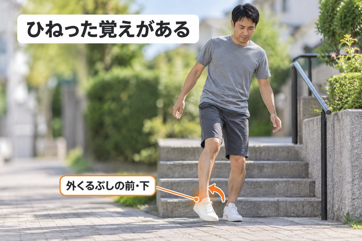 タイプ①ねんざのあとに残る痛み