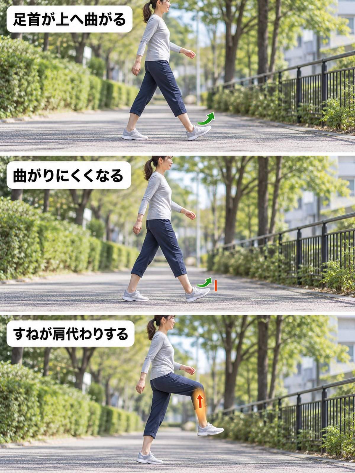すねの外側に負担が集まる流れ