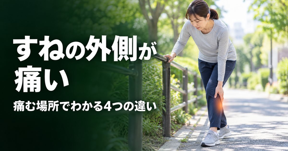 すねの外側が痛い原因は?痛む場所でわかる4つの違いと3タイプ別セルフケア
