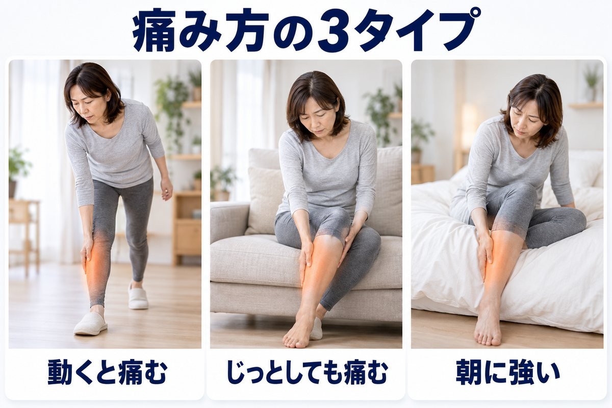 痛み方3タイプ比較