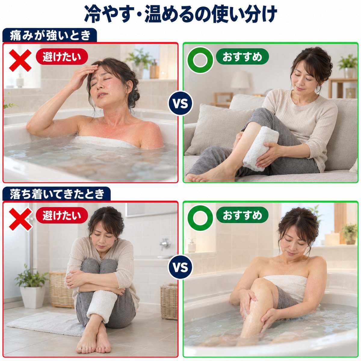 冷温入浴の使い分け
