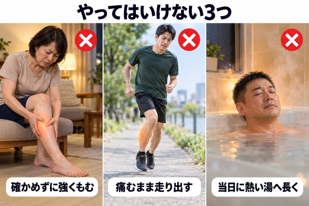 ふくらはぎが痛いときのNG行動