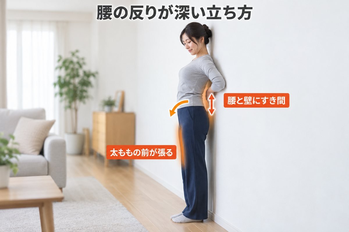 反り腰ぎみの姿勢
