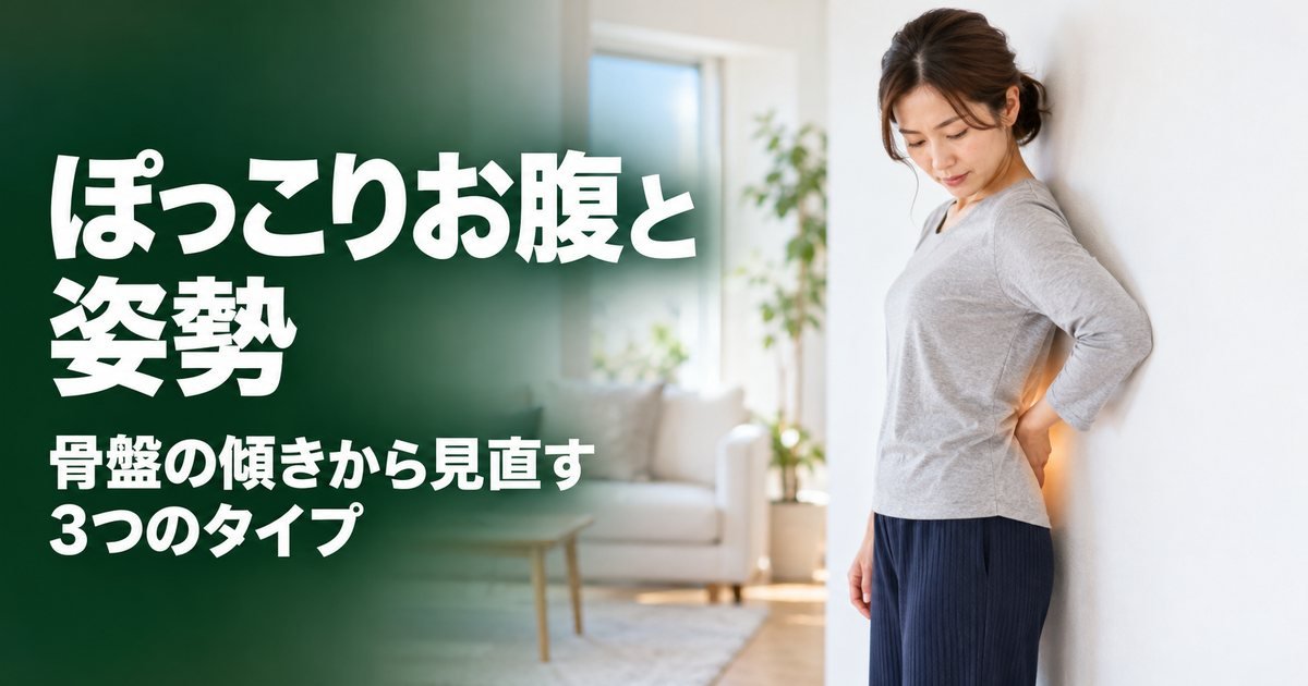 ぽっこりお腹の原因は姿勢?タイプ別チェックとやってはいけない3つのこと