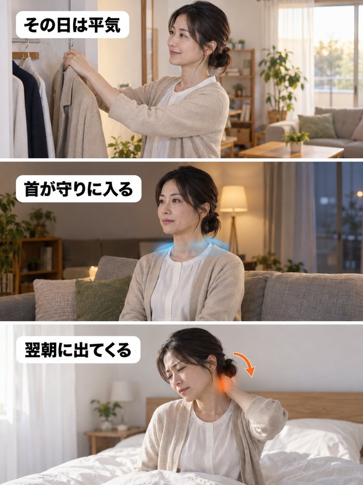 むちうちの症状が時間差で出る流れ