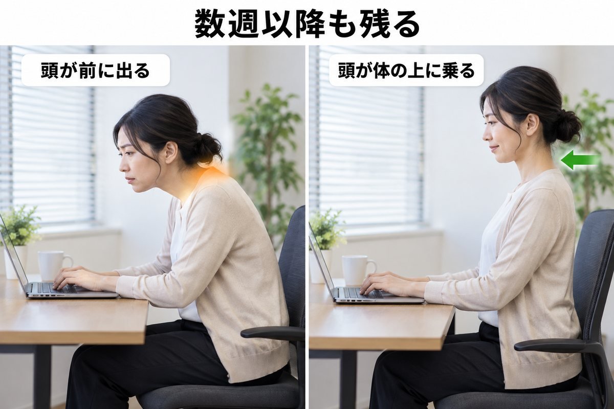 タイプ③数週以降も残っている