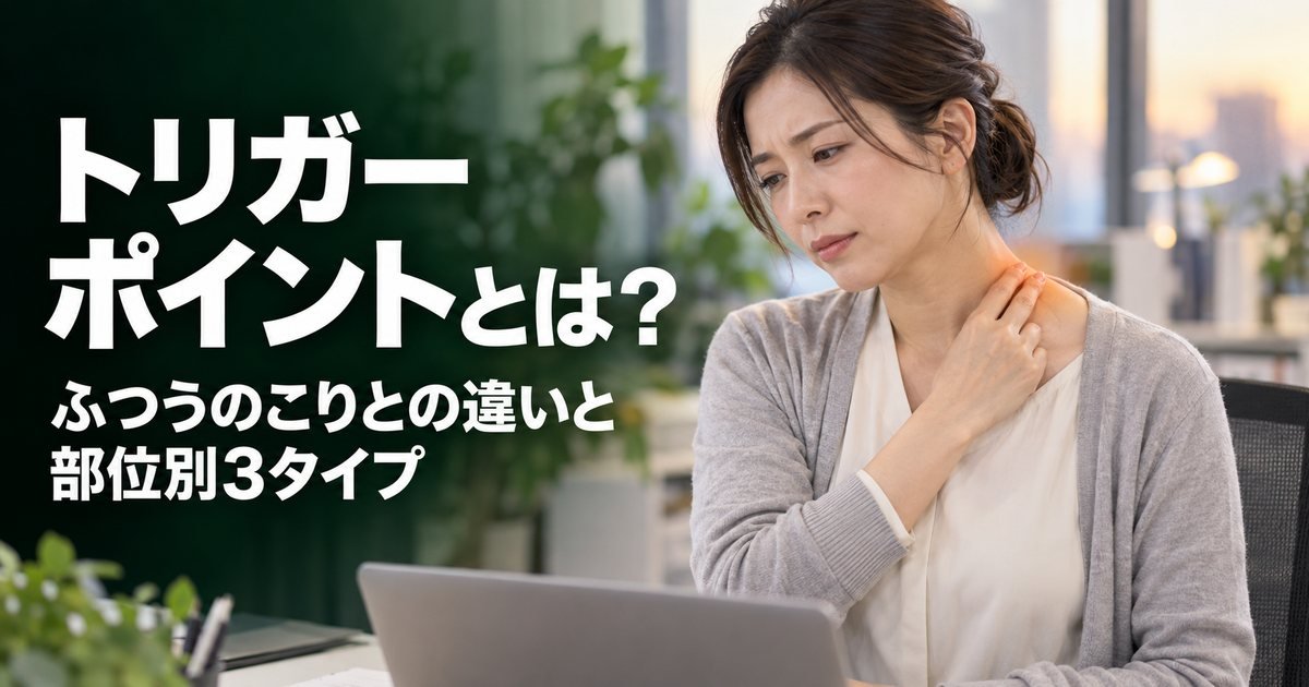 トリガーポイントとは?ふつうのこりとの違いと部位別3タイプの見分け方