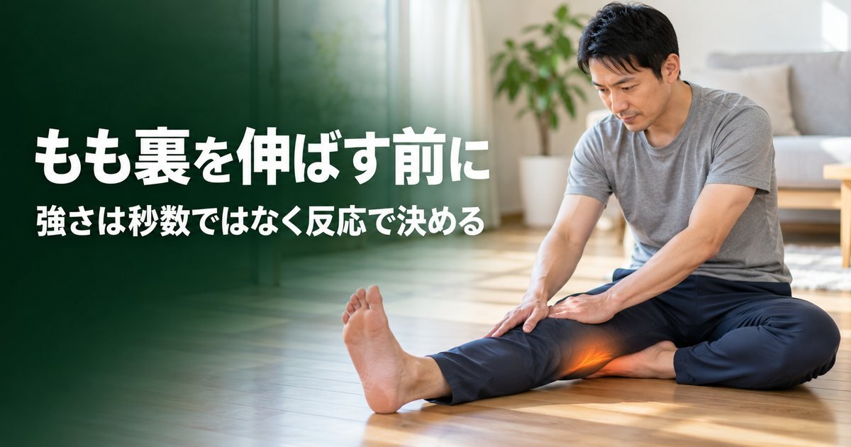 ハムストリングのストレッチでやってはいけない3つ|強さは反応で決める