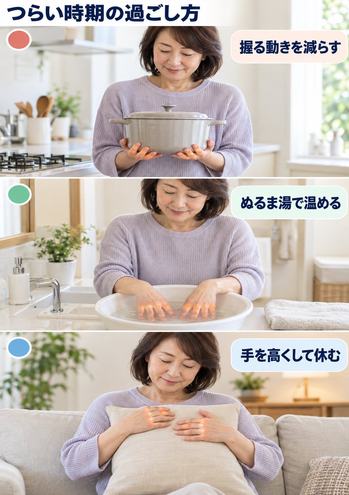 急性期の手指の休め方