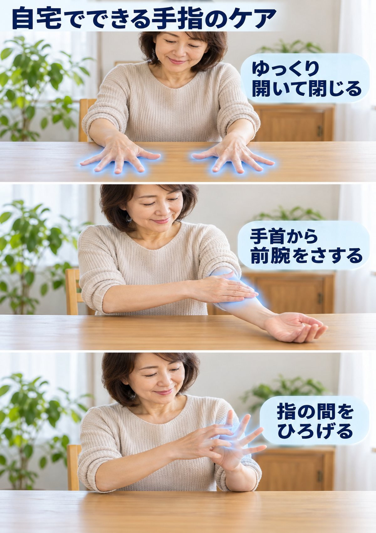 手指セルフケア手順