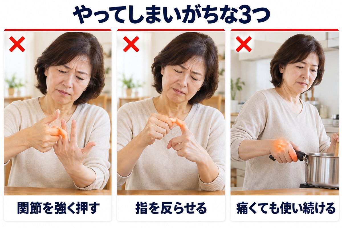手指セルフケアNG行動