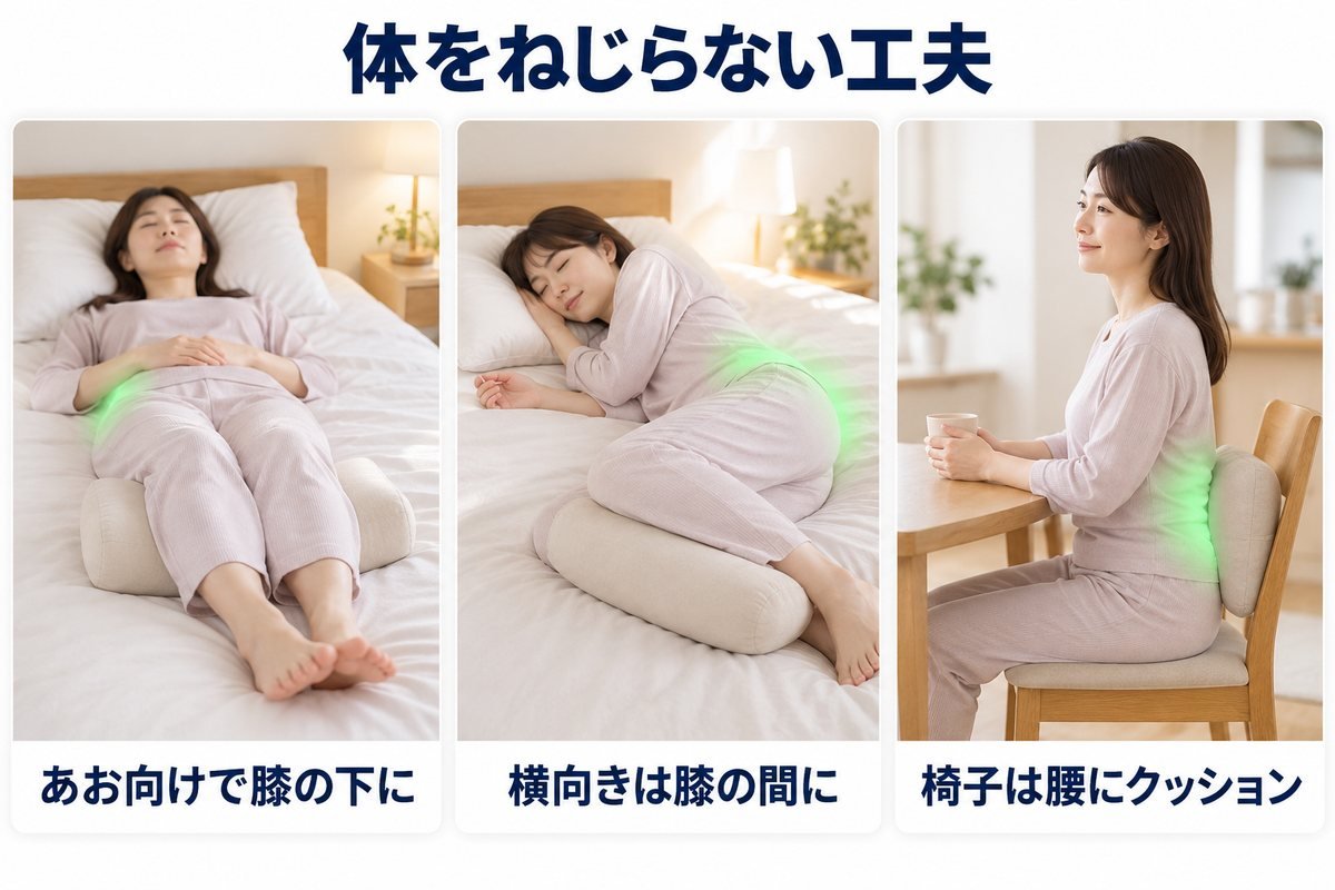 寝方と身のまわりの道具